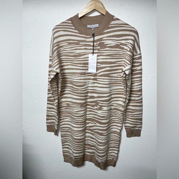 Wayf Sweaters - Where Are You From (WAYF) Zebra Print Sweater Dress‎ Women’s Size Medium